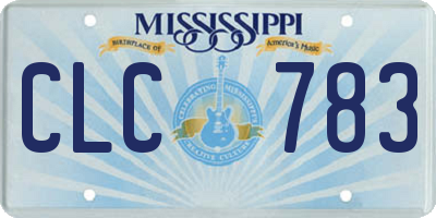 MS license plate CLC783