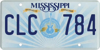 MS license plate CLC784