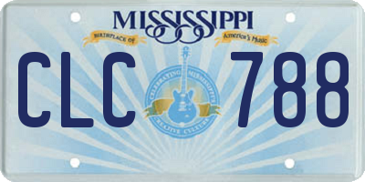 MS license plate CLC788