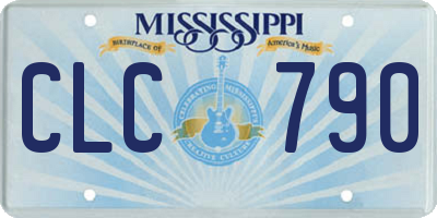 MS license plate CLC790