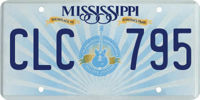 MS license plate CLC795