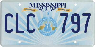 MS license plate CLC797