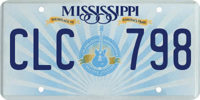 MS license plate CLC798