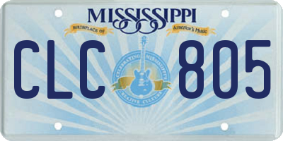 MS license plate CLC805