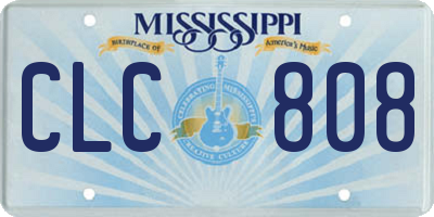 MS license plate CLC808