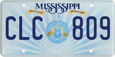 MS license plate CLC809