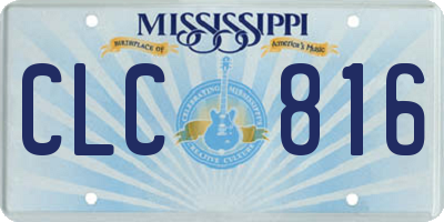 MS license plate CLC816