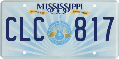 MS license plate CLC817