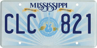 MS license plate CLC821