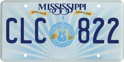 MS license plate CLC822
