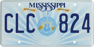 MS license plate CLC824