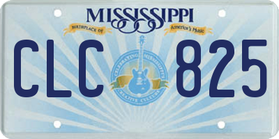 MS license plate CLC825