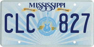 MS license plate CLC827