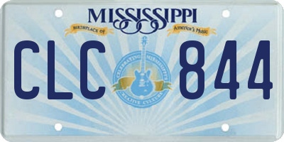 MS license plate CLC844