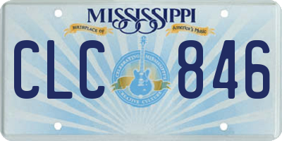 MS license plate CLC846
