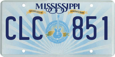 MS license plate CLC851
