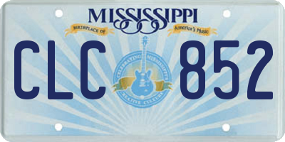 MS license plate CLC852
