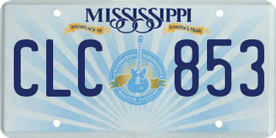 MS license plate CLC853