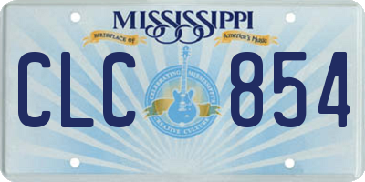 MS license plate CLC854