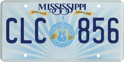 MS license plate CLC856