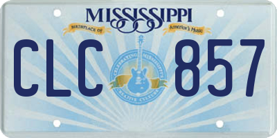 MS license plate CLC857