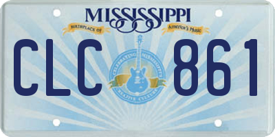 MS license plate CLC861