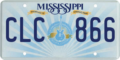 MS license plate CLC866