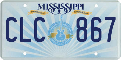 MS license plate CLC867