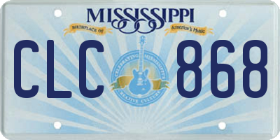 MS license plate CLC868