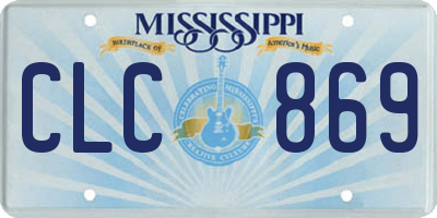 MS license plate CLC869