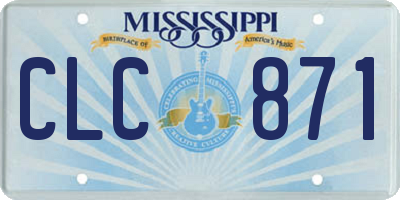 MS license plate CLC871
