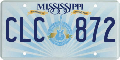 MS license plate CLC872