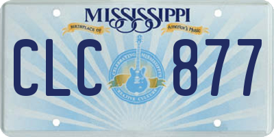 MS license plate CLC877