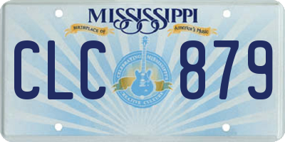 MS license plate CLC879