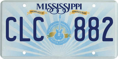 MS license plate CLC882
