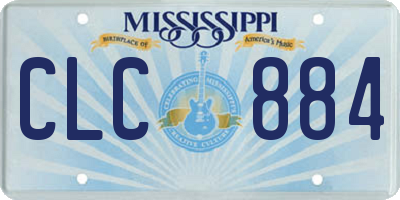MS license plate CLC884