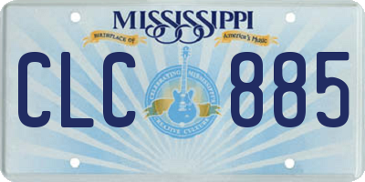 MS license plate CLC885