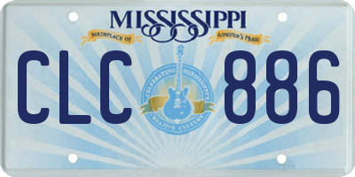 MS license plate CLC886