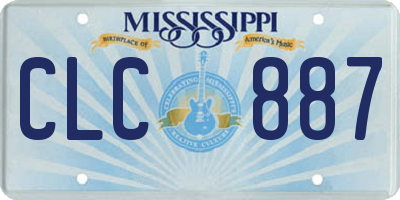 MS license plate CLC887