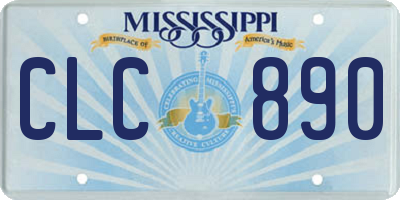 MS license plate CLC890
