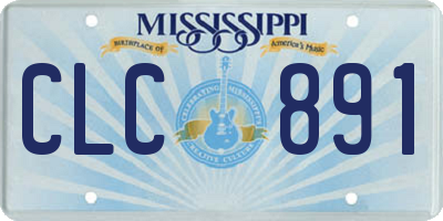 MS license plate CLC891