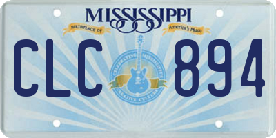 MS license plate CLC894