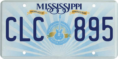 MS license plate CLC895