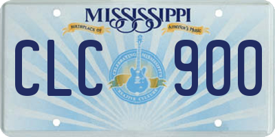MS license plate CLC900