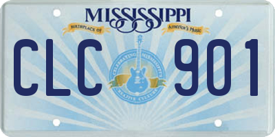 MS license plate CLC901