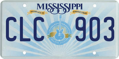 MS license plate CLC903