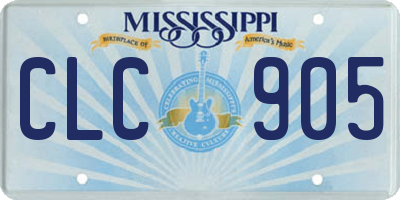 MS license plate CLC905