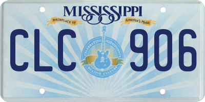 MS license plate CLC906