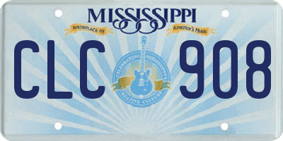 MS license plate CLC908