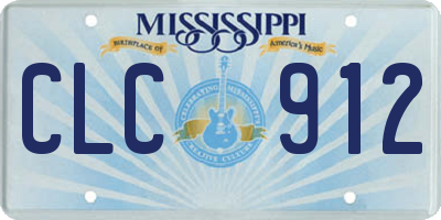 MS license plate CLC912